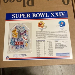 Patch Super Bowl XXIV (24) SF 49ERS v. DENVER BRONCOS - Foto 1 di 9