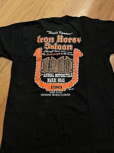 Vintage 1989 Iron Horse Saloon Bike Week Ormond Beach, FL 2nd Annual Shirt - Bild 1 von 4