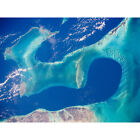 Bahamas Islands Warm Waters NASA Photograph Large Canvas Art Print