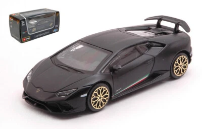 MODELLINO AUTO STATICO BURAGO LAMBORGHINI HURACAN PERFORMANTE NERO SCALA 1:43 - Immagine 1 di 2