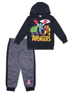 Marvel Avengers 2 PC Long Sleeve Pullover Hoodie Pants Outfit Set Boy Size 5 - Picture 1 of 1