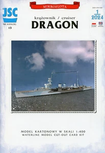 British Cruiser H.M.S. DRAGON (1944) # Modelo de tarjeta # Escala 1/400 # JSC13 - Imagen 1 de 8