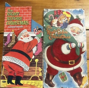 2 - THE NIGHT BEFORE CHRISTMAS BOOKS-WHITMAN 1962 29 CENTS, DELL 1949, 25 CENTS! - Picture 1 of 22