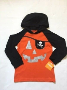 NUEVO CON ETIQUETAS Gymboree Boys Negro Calabaza Pirata Sudadera con Capucha Top Camiseta 3T - Imagen 1 de 6