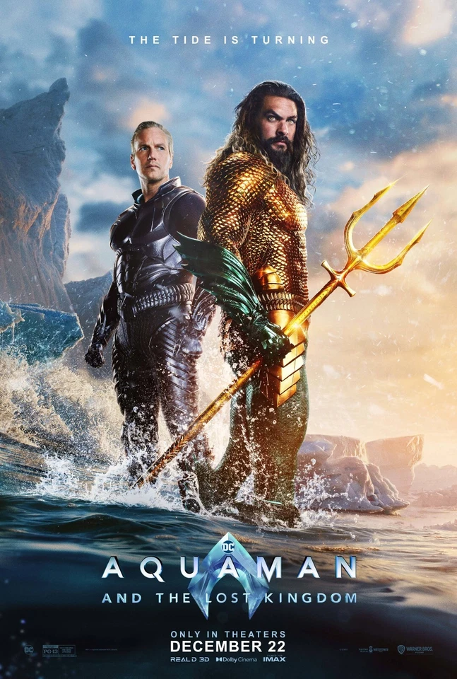 Aquaman and the Lost Kingdom movie poster (b) - 11 x 17 inches - Jason Momoa
