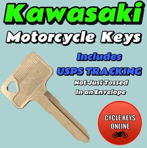 Kawasaki Motorcycle keys Cut to Code replacement key for codes B223231-B232314 - Picture 1 of 1