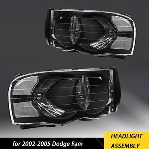 Faros delanteros negros izquierda+derecha para Dodge Ram 1500 2500 3500 2002-2005 - Imagen 1 de 11