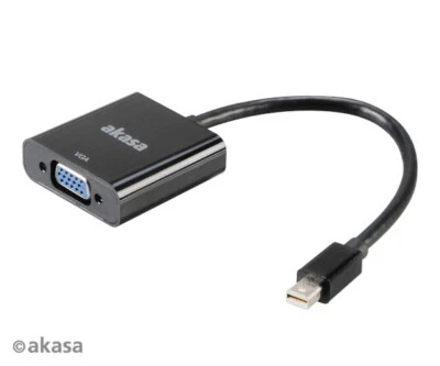 Akasa AK-CBDP07-20BK Mini DisplayPort to VGA Converter Cable 20cm - Image 1 of 3