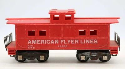 American Flyer Lines Red Caboose NMH #24636 S Gauge 1:64 Scale Red - Image 1 of 4