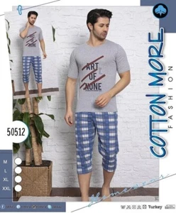 kurzer Schlafanzug Pyjama Herren Männer Shorty capri kariert 50512 M-2XL NEU - Bild 1 von 1