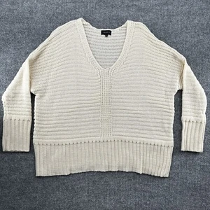 Majorelle Sweater Womens Medium V Neck Cream REVOLVE Boxy Knit Pullover - Picture 1 of 13