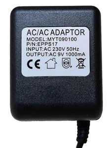 ALESIS MICROVERB 3 REVERB POWER SUPPLY (2 METER) ADAPTER AC 9V 830mA - Picture 1 of 3