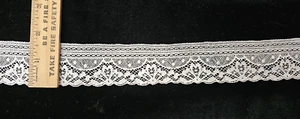 Vintage/Antiguo, Blanco, Hojas de Algodón Encaje, 8 y 1/2 Yardas - Imagen 1 de 1