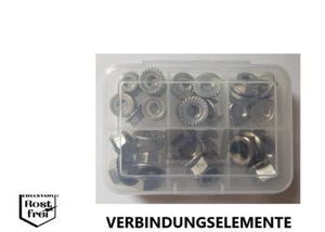 UNF EDELSTAHL A2 Flanschmuttern Sortiment 30 Teile DIN 6923 mit Sperrverzahnung - Bild 1 von 1