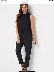 Side Stitch Tencera black jumpsuit medium QVC $154 - Picture 1 of 4