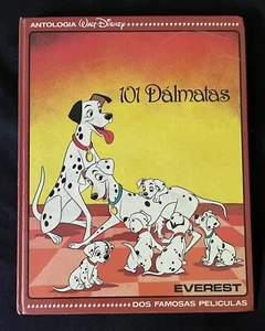 VTG 2 in 1 Children’s Story Book 101 Dalmatians The Rescuers Spanish Version - Foto 1 di 5