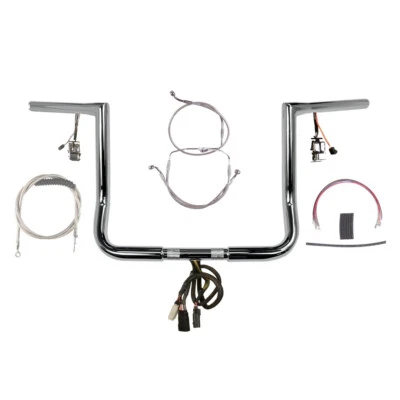 Kit pré-conectado 1 1/4" cromado 12" Twin Peaks 2008-2013 Harley Street Glide sem ABS - Imagem 1 de 2