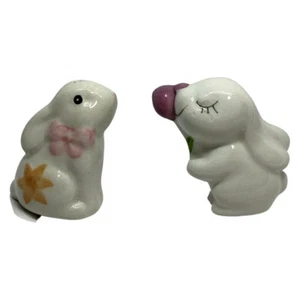 Cracker Barile Ceramica Coniglietto Pasquale Sale e Pepe Shaker Mini Animale - Foto 1 di 6