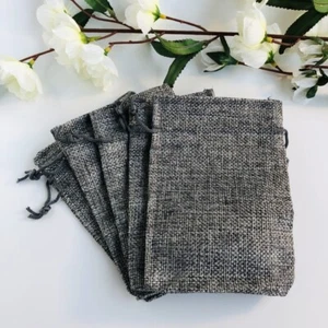 5X Gifts Bags Draw String Pouch 13x9cm Favours Bag Gift Wrapping - Picture 1 of 4