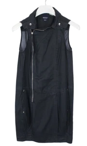 MISS SIXTY Dress Women's SMALL Sleeveless Half Zip Pockets Knee Length Blue - Picture 1 of 8