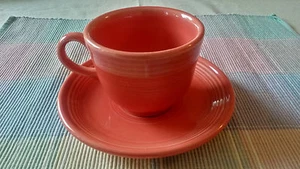 Fiestaware Fiesta Homer Laughlin Persimone Tasse & Untertasse Set - TOP - Bild 1 von 9