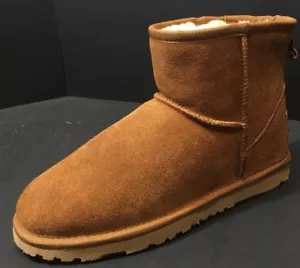 New Ausland Unisex Classic Short Snow Chestnut Boots Size Men 6.5 M / Women 7 M - Picture 1 of 8