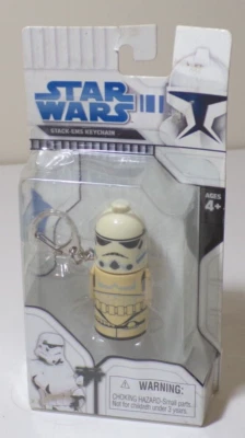Star Wars Stack-Ems Stormtrooper (2008) Basic Fun Keychain MOSC - Image 1 of 4