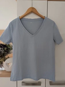Hochwertiges MNG Mango Baumwoll T-Shirt Gr. M Oberteil blau kurzarm❤NEU! - Bild 1 von 7