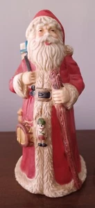 Vintage musikalische Nikolaus Weihnachtsmann Aufziehfigur Weihnachten. Selten. Funktioniert nicht - Bild 1 von 10