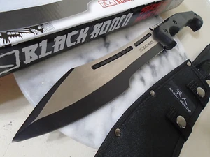 Black Ronin Stealth Machete Bowie Fixed Blade Knife 4mm Full Tang Wood UC3396 - Picture 1 of 10