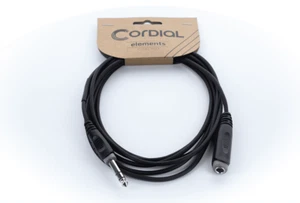 CABLE AUDIO JACK MALE STEREO / JACK FEMELLE STEREO 5m CORDIAL éléments EM5VK - Picture 1 of 7