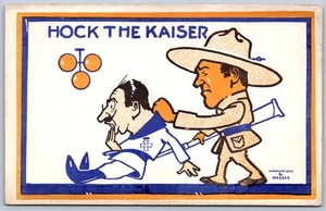 K24/ Patriotic Postcard c1910 Anti-Kaiser WWI Germany Comic Hock 486 - Picture 1 of 4