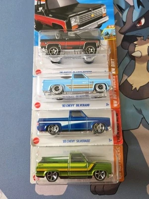 Mattel Hot Wheels Lote de 4 Chevy Silverado/Blazer Cuerpo Cuadrado Die Cast Foto 1 de 4