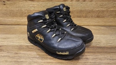 Boys Timberland Leather Euro Sprint Winter Boots Black & Gold Size UK 2 - image 1 of 4