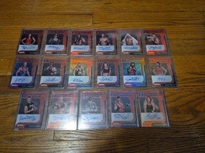 2022 WWE Prizm Legendary Signatures Red Auto /99 Complete 17 Card Set - Image 1 of 4