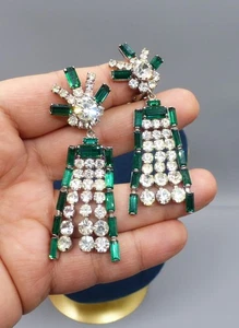 Große Vintage Ohrringe - Bijou Créateur - Vintage Earrings 60er Jahre - Bild 1 von 12