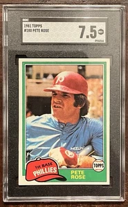 1981 Topps # 180 Pete Rose SGC 7.5 MN Philadelphia Phillies - Bild 1 von 2