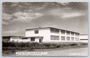 1959 RPPC Dawson Creek, BC Canada South Peace High School (Burned 1966) Postcard - Picture 1 of 2