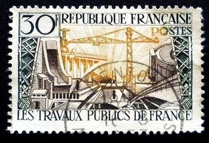 FRANCE - 30 F stamp - Les Travaux Publics - #F691 -free shipping - Picture 1 of 2