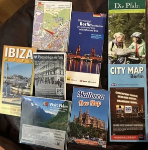 8 Maps Paris Berlin Mallorca Ibiz Norway Zeichenerklqrung 2000’s - Picture 1 of 6