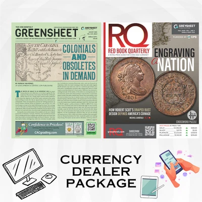 GREENSHEET: US Currency Pricing Guide - 1 Year Subscription Foto 1 de 4