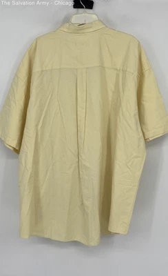 Van Heusen Mens Yellow Cotton Blend Short Sleeve Button Down Shirt Size 3X-Large - Image 1 of 4