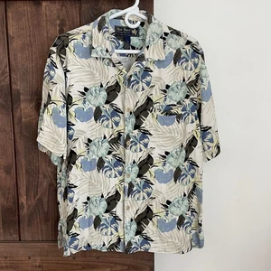 Nat Nast Men’s Medium Silk Button Up Hawaiian Camp Floral Luxury Edition - Picture 1 of 11