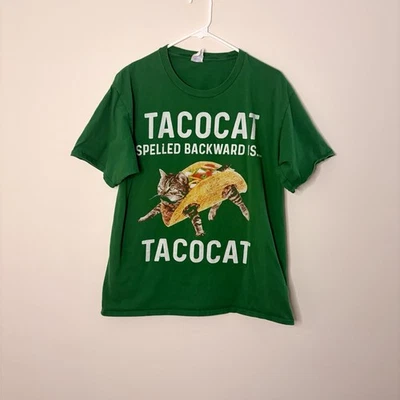 Camiseta Tacocat Para Hombre Verde Grande Divertida Ortografía Tacocat Humor Camisa Y4 Foto 1 de 4