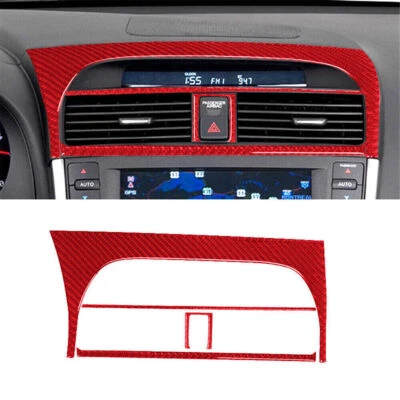 Car Interior Center Air Vent Outlet Cover Trim 4* For Acura TL Red Carbon Fiber - Image 1 of 4