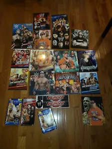 WWE Official Sticker School Folder Activity Book ECW Raw SmackDown WCW WWF lotto - Foto 1 di 12