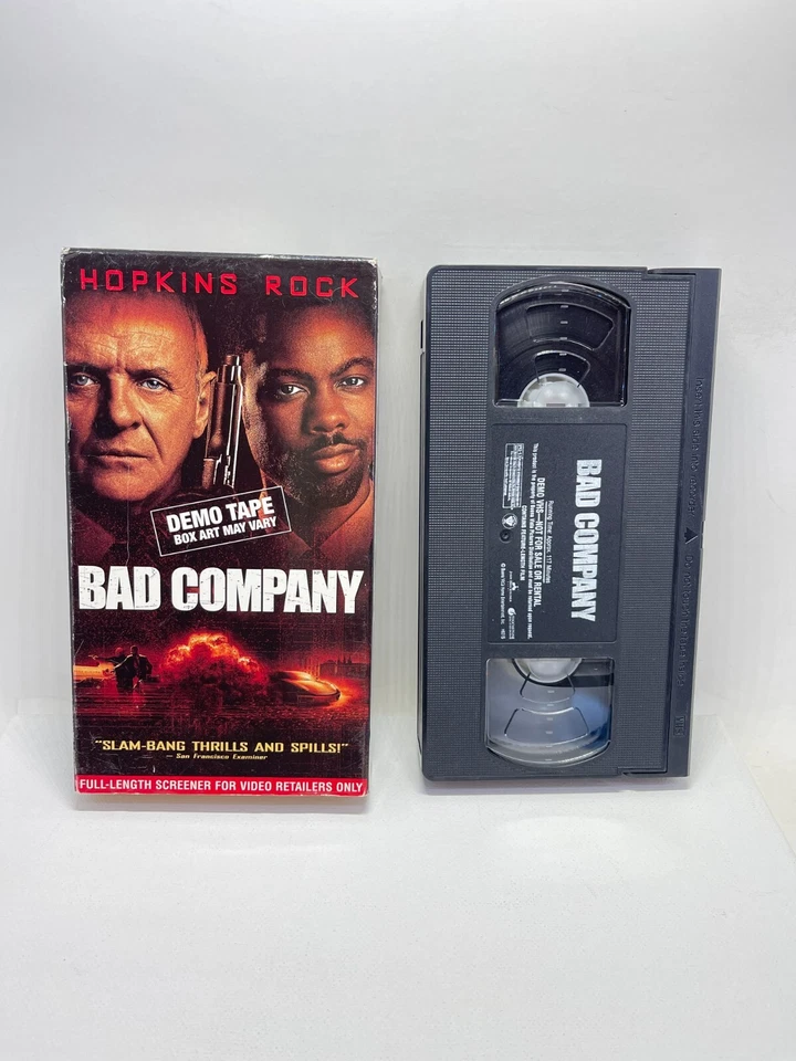 Bad Company VHS Tape Promotional Screener Rare Demo Anthony Hopkins Chris Rock Foto 1 de 4