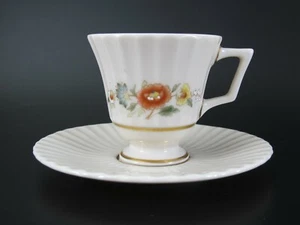 Taza y platillo Lenox Temple Blossom Demitasse con patas EE. UU. De colección - Imagen 1 de 8