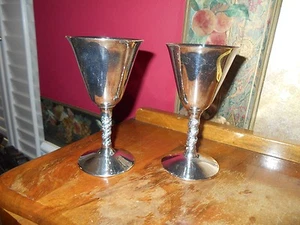 FB Rogers Silberauflage Likör Sherry Cordial Kelch Kelche Jugoslawien 2er Set - Bild 1 von 9