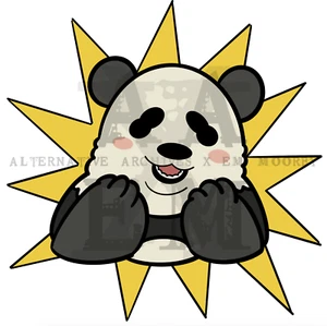 Shirokuma Cafe/Polar Bear Cafe Panda Sticker - Picture 1 of 2